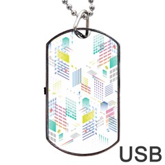 Layer Capital City Building Dog Tag Usb Flash (two Sides) by Mariart