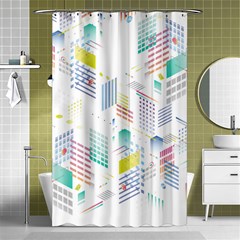 Layer Capital City Building Shower Curtain 48  X 72  (small)  by Mariart