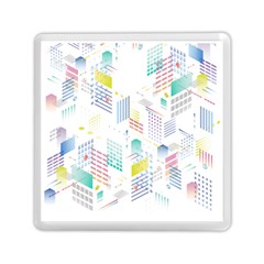 Layer Capital City Building Memory Card Reader (square)  by Mariart