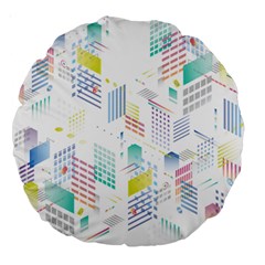 Layer Capital City Building Large 18  Premium Round Cushions