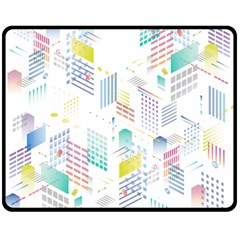 Layer Capital City Building Double Sided Fleece Blanket (medium)  by Mariart