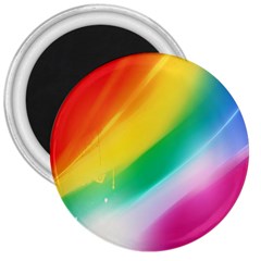 Red Yellow White Pink Green Blue Rainbow Color Mix 3  Magnets