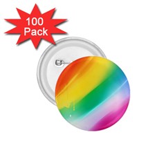 Red Yellow White Pink Green Blue Rainbow Color Mix 1 75  Buttons (100 Pack) 