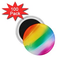 Red Yellow White Pink Green Blue Rainbow Color Mix 1 75  Magnets (100 Pack) 