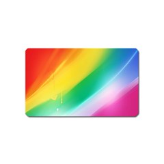 Red Yellow White Pink Green Blue Rainbow Color Mix Magnet (name Card) by Mariart