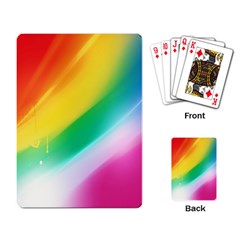 Red Yellow White Pink Green Blue Rainbow Color Mix Playing Card by Mariart