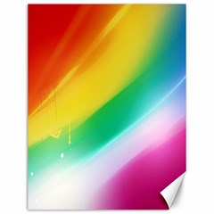 Red Yellow White Pink Green Blue Rainbow Color Mix Canvas 12  X 16  