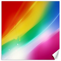 Red Yellow White Pink Green Blue Rainbow Color Mix Canvas 16  X 16  