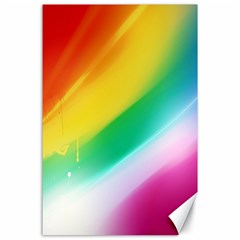 Red Yellow White Pink Green Blue Rainbow Color Mix Canvas 24  X 36  by Mariart