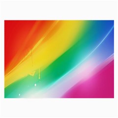 Red Yellow White Pink Green Blue Rainbow Color Mix Large Glasses Cloth (2-side)