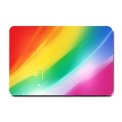 Red Yellow White Pink Green Blue Rainbow Color Mix Small Doormat  by Mariart