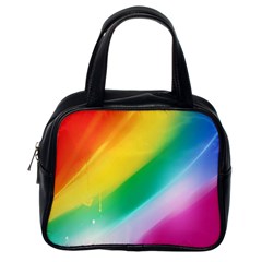 Red Yellow White Pink Green Blue Rainbow Color Mix Classic Handbags (one Side)