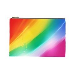 Red Yellow White Pink Green Blue Rainbow Color Mix Cosmetic Bag (large)  by Mariart