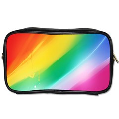 Red Yellow White Pink Green Blue Rainbow Color Mix Toiletries Bags