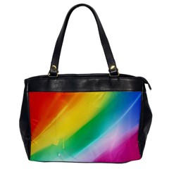 Red Yellow White Pink Green Blue Rainbow Color Mix Office Handbags