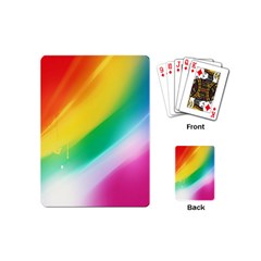 Red Yellow White Pink Green Blue Rainbow Color Mix Playing Cards (mini)  by Mariart