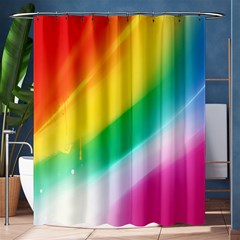 Red Yellow White Pink Green Blue Rainbow Color Mix Shower Curtain 60  X 72  (medium)  by Mariart