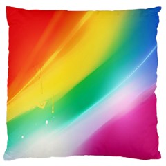 Red Yellow White Pink Green Blue Rainbow Color Mix Large Cushion Case (two Sides)