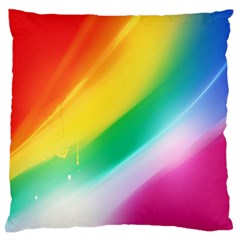 Red Yellow White Pink Green Blue Rainbow Color Mix Standard Flano Cushion Case (two Sides)