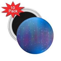 Rain Star Planet Galaxy Blue Sky Purple Blue 2 25  Magnets (10 Pack) 