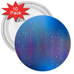 Rain Star Planet Galaxy Blue Sky Purple Blue 3  Buttons (10 Pack)  by Mariart