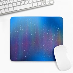 Rain Star Planet Galaxy Blue Sky Purple Blue Large Mousepads