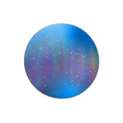 Rain Star Planet Galaxy Blue Sky Purple Blue Magnet 3  (round)