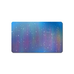 Rain Star Planet Galaxy Blue Sky Purple Blue Magnet (name Card)