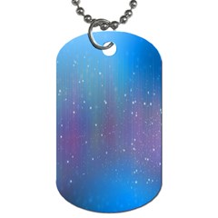 Rain Star Planet Galaxy Blue Sky Purple Blue Dog Tag (one Side) by Mariart