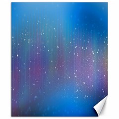 Rain Star Planet Galaxy Blue Sky Purple Blue Canvas 8  X 10 