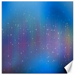 Rain Star Planet Galaxy Blue Sky Purple Blue Canvas 12  X 12  