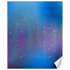 Rain Star Planet Galaxy Blue Sky Purple Blue Canvas 16  X 20  