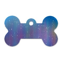 Rain Star Planet Galaxy Blue Sky Purple Blue Dog Tag Bone (two Sides) by Mariart