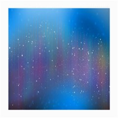 Rain Star Planet Galaxy Blue Sky Purple Blue Medium Glasses Cloth