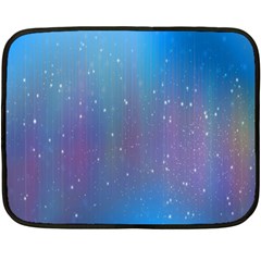 Rain Star Planet Galaxy Blue Sky Purple Blue Fleece Blanket (mini)