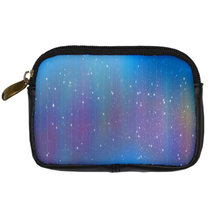 Rain Star Planet Galaxy Blue Sky Purple Blue Digital Camera Cases