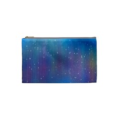 Rain Star Planet Galaxy Blue Sky Purple Blue Cosmetic Bag (small)  by Mariart