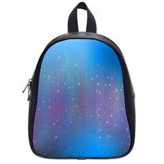 Rain Star Planet Galaxy Blue Sky Purple Blue School Bag (small) by Mariart