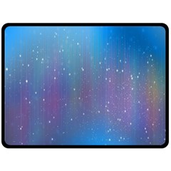 Rain Star Planet Galaxy Blue Sky Purple Blue Fleece Blanket (large) 