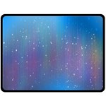 Rain Star Planet Galaxy Blue Sky Purple Blue Fleece Blanket (Large)  80 x60  Blanket Front