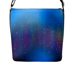 Rain Star Planet Galaxy Blue Sky Purple Blue Flap Messenger Bag (l)  by Mariart