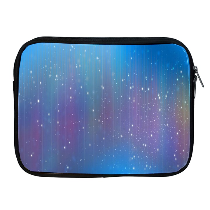 Rain Star Planet Galaxy Blue Sky Purple Blue Apple iPad 2/3/4 Zipper Cases