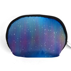 Rain Star Planet Galaxy Blue Sky Purple Blue Accessory Pouches (medium)  by Mariart