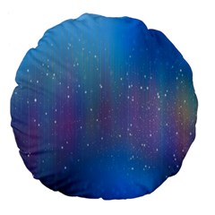 Rain Star Planet Galaxy Blue Sky Purple Blue Large 18  Premium Flano Round Cushions by Mariart