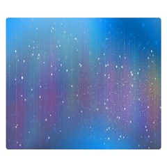 Rain Star Planet Galaxy Blue Sky Purple Blue Double Sided Flano Blanket (small) 