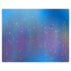 Rain Star Planet Galaxy Blue Sky Purple Blue Double Sided Flano Blanket (medium) 