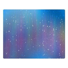 Rain Star Planet Galaxy Blue Sky Purple Blue Double Sided Flano Blanket (large) 