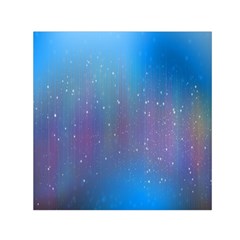 Rain Star Planet Galaxy Blue Sky Purple Blue Small Satin Scarf (square) by Mariart