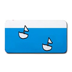 Ship Sea Beack Sun Blue Sky White Water Medium Bar Mats