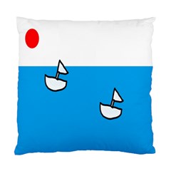 Ship Sea Beack Sun Blue Sky White Water Standard Cushion Case (one Side) by Mariart